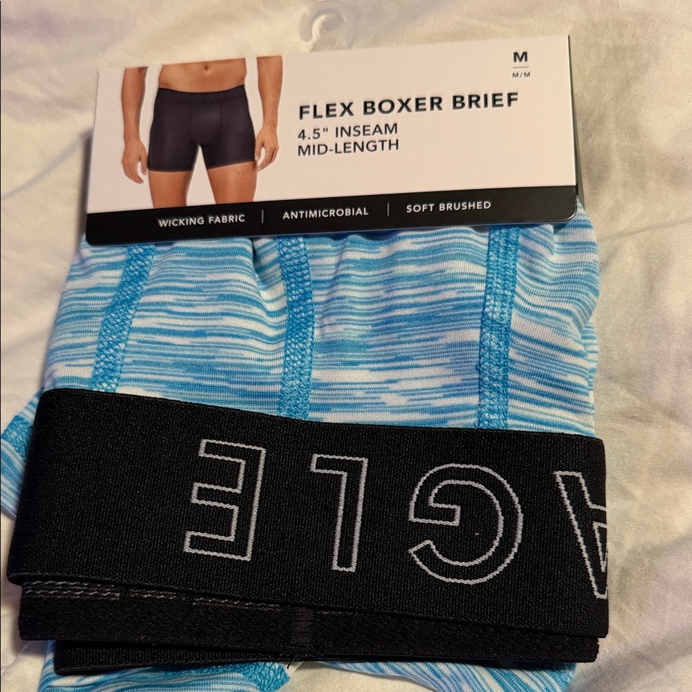 American Eagle Striped Blue Boxer Briefs
